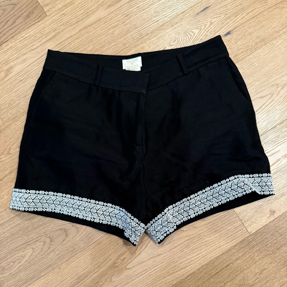 Kate Spade Black Shorts with White Trim